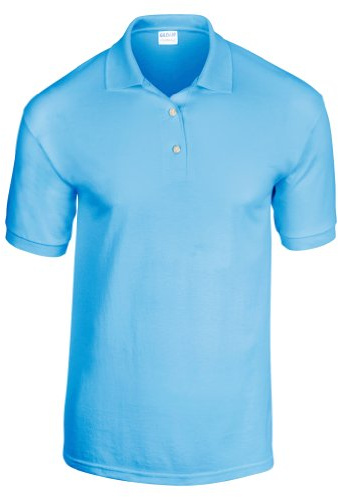 Gildan Adult DryBlend Jersey Short Sleeve Polo Shirt (S) (Light Blue)