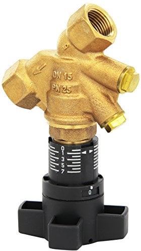 Oventrop Strangregulierventil Hydrocontrol VTRDN15, 1/2 Zoll IG mit Blindstopfen, rotguss, 1060104