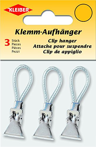 Kleiber Towel Clip Hanger, Three Piece, Silver