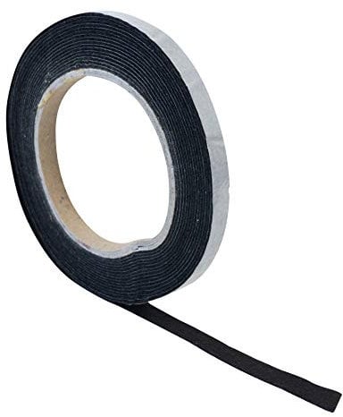 haggiy nastro di feltro - striscia di feltro autoadesiva - vela di feltro - rotolo di feltro - nastro adesivo di feltro - spessore 1,0 mm, larghezza: 10 mm, lunghezza: 5 m, nero