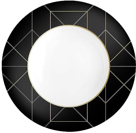 Kahla Dîner Magic Grip Suppenteller 24 cm Black Geometry Black Geometry