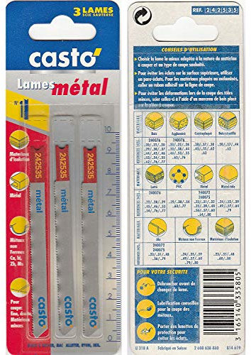 3 Stichsägeblätter No 1 U-Schaft für Metall