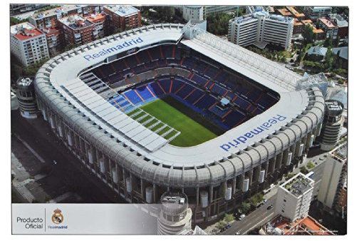 alles-meine.de GmbH Schreibtischunterlage Real Madrid/Stadion Estadio Santiago Bernabeu - 50 cm * 36 cm - PVC Unterlage/Knetunterlage/Schreibunterlage/Tischunterlage - fü..