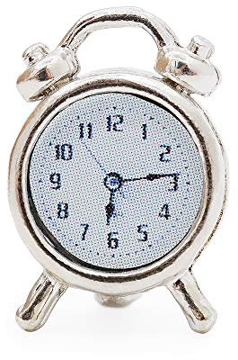 Odoria 1/12 Miniatur Wecker Puppenhaus Zubehör, Silber