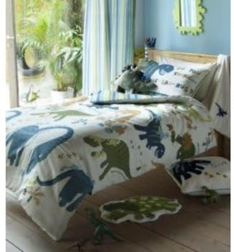 Catherine Lansfield Kids Dinosaur Shaped Cushion Green