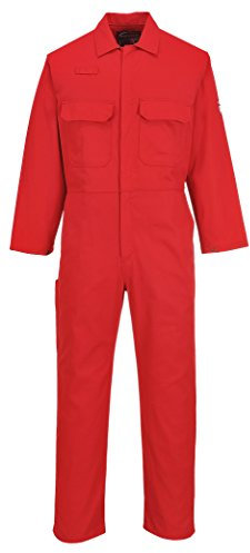 Portwest BIZ1 Men's Protective Workwear Overalls Bizweld FR Coverall Red, Small