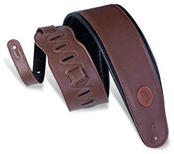 Levy's Leathers MSS2-4-XL-BRN Gitarrengurt aus Leder, extralang, 11,4 cm, Braun