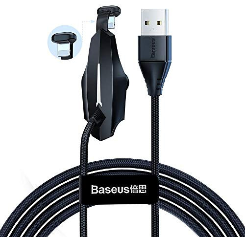 Baseus Colorful Suction iPhone Gaming USB Ladekabel 2.4A, 1.2m, Schwarz