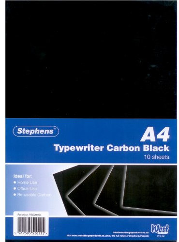 Stephens RS520153 Kohlepapier für Schreibmaschinen, 10 Blatt, schwarz