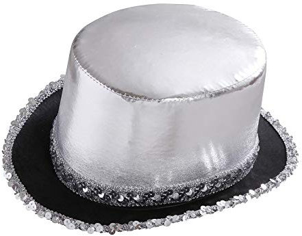 W WIDMANN MILANO Party Fashion - Zylinder Showtime, glänzend, mit Pailletten, Kopfbedeckung, Karneval
