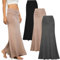 Free to Live Lot de 3 Jupes Maxi pour Femme, Noir, Anthracite, Moka, 48