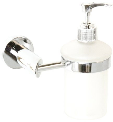 Enzo Rodi 685910 Flüssigseifenspender Serie Saphir, Seifenspender aus Glas, ca. 15,5 x 13 x 11 cm