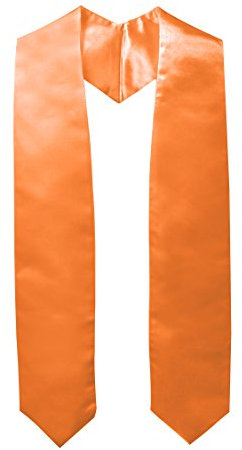 GraduationMall Abschluss Stola für akademische Kirche Priester Chor Stola Stahl 152cm Unisex Erwachsene Orange