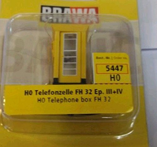Brawa 5447 H0 Telefonzelle FH 32 Epoche III und IV beleuchtet