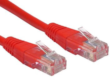 0.2M / 20cm Short Ethernet Cable / CAT5E Network Lead/Red/BY CABLES 4 ALL