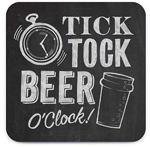 Brainbox Candy Tick Tock Bier Uhr Untersetzer