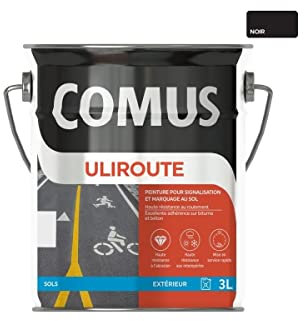 ULIROUTE NOIR 3L - Peinture pour signalisation et marquage routier - COMUS