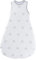 roba Schlafsack 90 cm Little Stars - Babyschlafsack ganzjährig für Sommer & Winter - Atmungsaktive Baumwolle - Stern Motiv in Weiß / Hellgrau