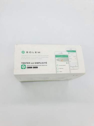 Programador de riego a pilas 9V modelo BL IP4, con conexión Bluetooth de alcance hasta 10 metros, resistente al agua para 4 estaciones, color blanco, 14 x 9 x 5,5 cm (referencia: Solem BL-IP4)