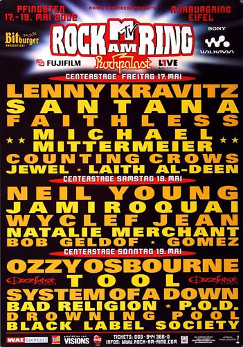Rock AM Ring & Park - Center Stage, Rock am Ring 2002 » Konzertplakat/Premium Poster | Live Konzert Veranstaltung | DIN A1 «