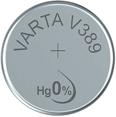 Varta 14501389 - Pila a bottone all'ossido di argento (V389, confezione da 1), colore: Argento