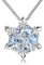 findout elemento del swarovski de plata de ley cristal azul del copo de nieve colgante de collar de la mujer .para niñas