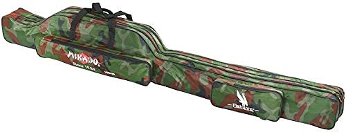 RUTENTASCHE ANGELTASCHE mit 2 Fächern*NEU*camou, 100cm - 160cm Auswah (120 Zentimeter)
