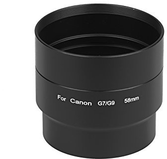 Adapter Tubus 58mm kompatibel mit Canon G7 / G9 Filter Adaptertubus Nahlinse Vorsätze