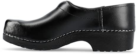 SIKA 124 Tradycyjnie zamkni?ty chodak bez nosków ochronnych i z szerokim dopasowaniem, Czarny - Czarny - 44 EU