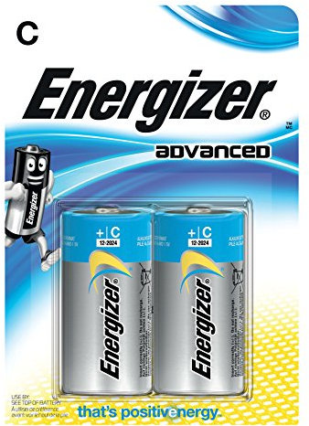 Energizer Advanced C Alkaline Batteries (Pack of 2)