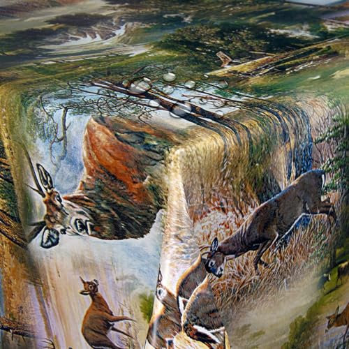 Wachstuch Wachstischdecke Tischdecke Gartentischdecke Größe wählbar Jagd Wild Eckig 120 x 200 cm abwaschbar