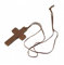 Kreuz-Halskette aus Holz, religiöser christlicher Schmuck