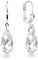 Schöner-SD Ohrringe 925 Silber mit kleinen Briolett Kristallen 13mm Crystal Aurora Boreale