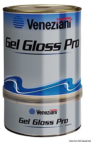 Veneziani Gel Gloss Pro Finitura poliuretanica bicomponente, colore: 153 bianco, size: 750 ml A+B