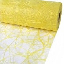 Tafeldeko.de 25 Meter Sizoweb® Tischband, 19 cm Breite in Gelb