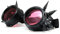 4sold (TM Steampunk Antique Copper Cyber Goggles Rave Goth Vintage Victorian Like Sunglasses All Pictures (Goggles Studs Black with Free lensses and Stickers)
