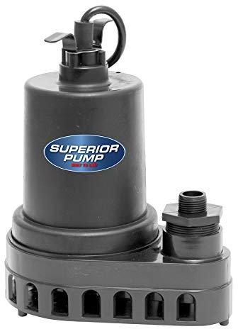 Superior Pump 91570 Pompa sommergibile in termoplastica da 1/2 HP con cavo da 3,5 m
