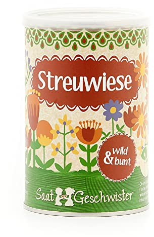 Die Stadtgärtner – Streuwiese „Wild & Bunt“ I Mit über 30 Sorten Blumensaat I Ausreichend für 5 m² I Enthält u.a. Kornrade, Goldlack & Mohn I Ökologisches Saatgut, min. 2 Jahre haltbar