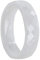 LES POULETTES BIJOUX - Bague Anneau Large Céramique Blanche Facettée - 6mm - Taille 52