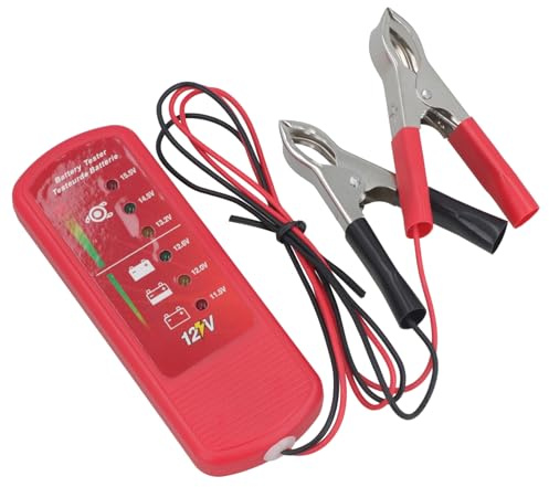 AB Tools 12 V Car Battery And Alternator Charge Tester With 6 LED Display