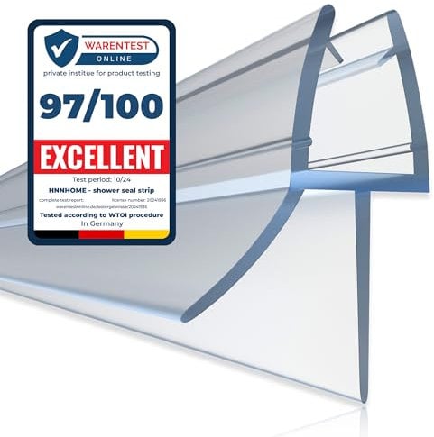 HNNHOME Bath Shower Screen Door Seal Strip for 4-6mm Glass Up to 20mm Gap