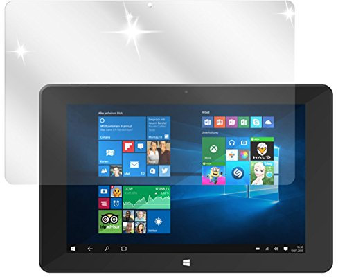 dipos I 2X Schutzfolie klar kompatibel mit TrekStor SurfTab Duo W1 Volks-Tablet Folie Displayschutzfolie