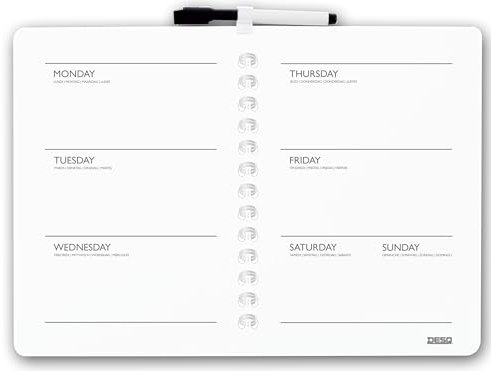 Desq 4220 magnetisch beschreibbar und trocken abwischbar Dimensionen 28 x 40 cm, weiß