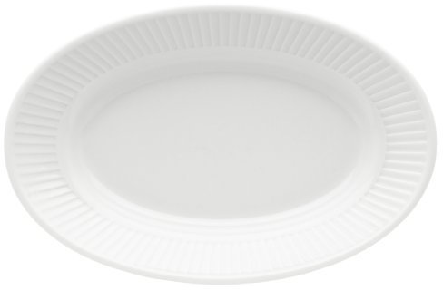 Pillivuyt Plisse Ovaler Teller, 16,5 x 11,9 cm