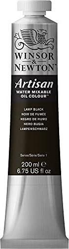 Winsor & Newton Artisan Water Mixable Oil Paint, 200ml, Lamp Black