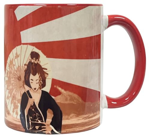 Cbkreation Tasse en céramique japon rouge