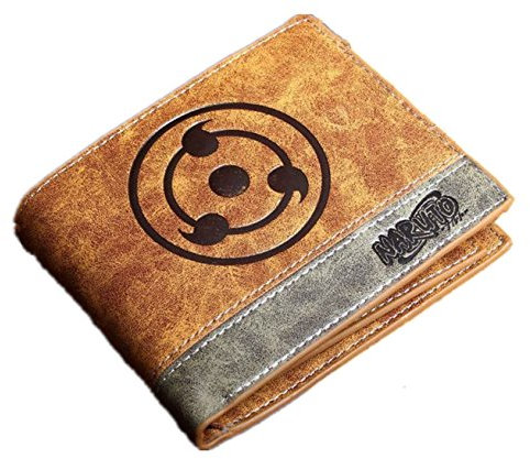 Naruto Hotproduct Sharingan Portefeuille en cuir PU pour cartes, Multicolore