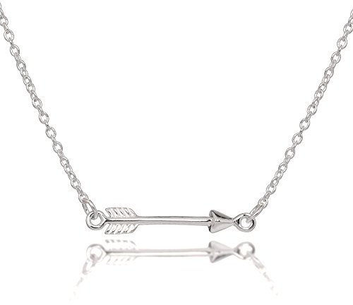 jewellerybox Sterling-Silber Pfeil Kette Halskette | Kettenlänge: 40,6cm (16 Inch)