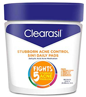 Clearasil Stubborn Acne Control 5in1 Daily Cleansing Pads, 90 ct. (Packaging may vary)