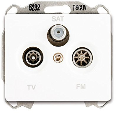Prise TV/FM/SAT Blanc Delta IRIS